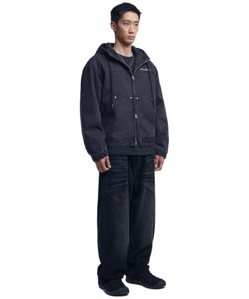 デニムジャケット NOMANUAL W.D HOODED ZIP-UP JACKET SA354 NOMANUAL W.D HOODED ZIP-UP JACKET SA354 (NOMANUAL/デニム