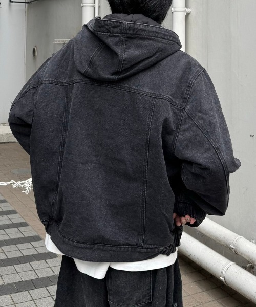 NOMANUAL | 【NOMANUAL】W.D HOODED ZIP-UP JACKET - Buyee, an