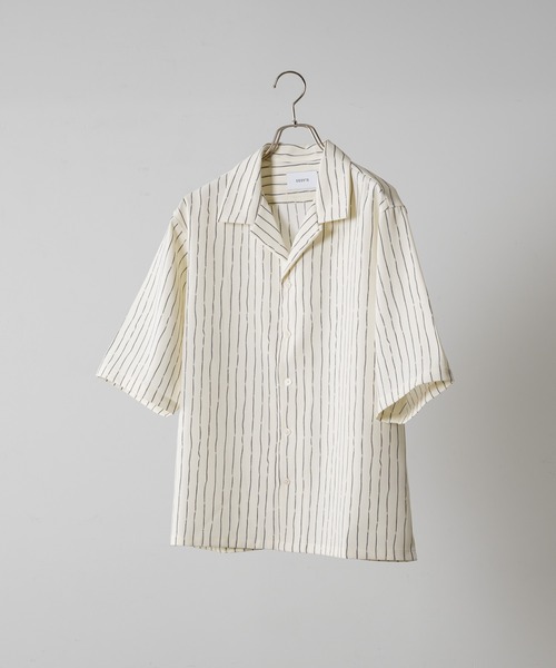 soerte LOOSE H/S OPEN COLLAR SHIRT ホワイト soerte（ソエルテ）の「LOOSE H / S OPEN COLLAR SHIRT (ASSORT