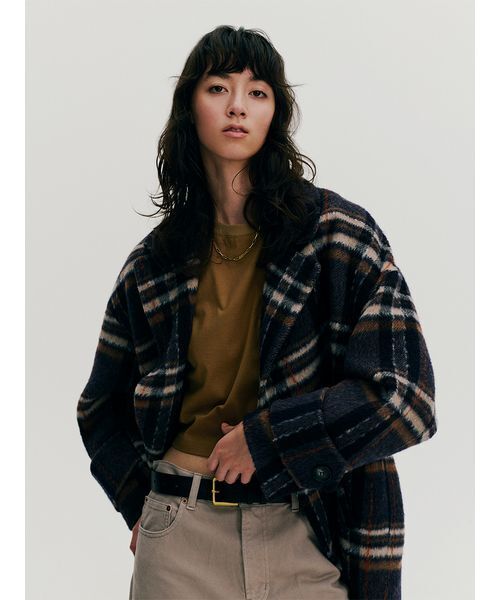 Mila Owen woolコクーンシルエットピーコート セール】woolコクーンシルエットピーコート（ピーコート）｜Mila Owen