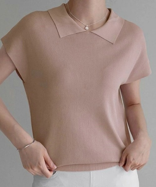 AMELY | ポロ襟サマーニットトップス - Buyee, an Online Proxy