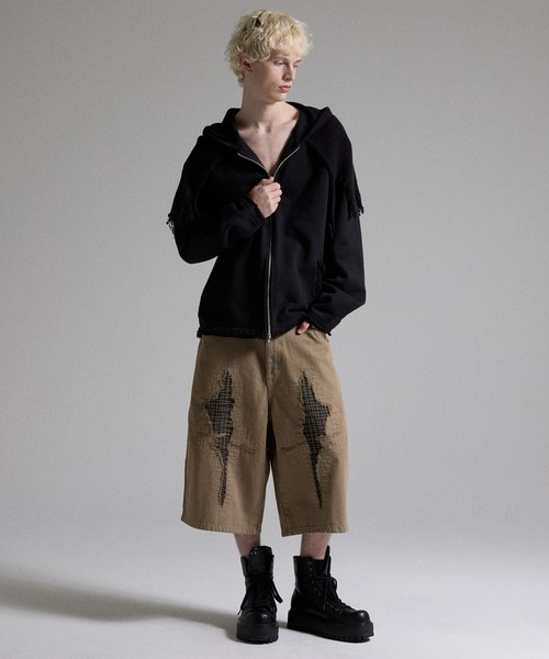 GRANCY | 【GRANCY】Stitch Patch Half Denim Pants / ステッチパッチ