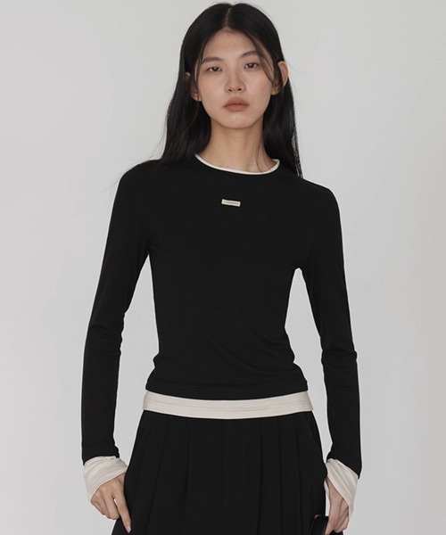 EIGHTHMONTH | レイヤードヘンリーネックトップス EM25a035