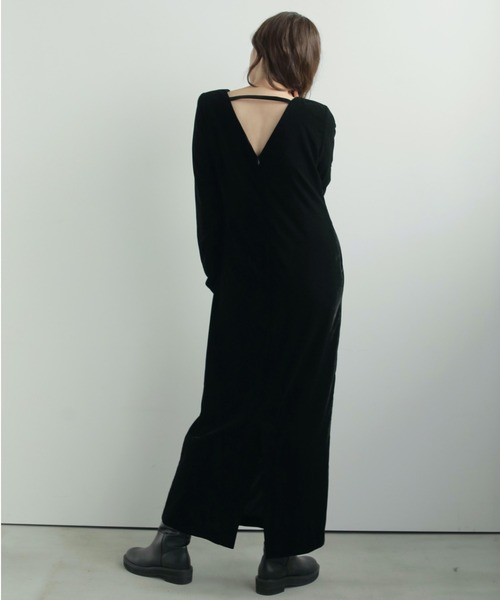 ワンピース anuke Velour Uneck Onepiece ànuke online store（アンヌーク） / Velour Uneck OnepieceVelour