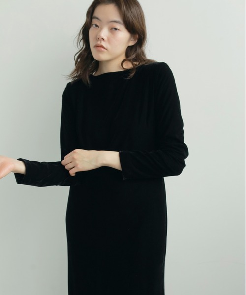 ワンピース anuke Velour Uneck Onepiece ànuke online store（アンヌーク） / Velour Uneck OnepieceVelour