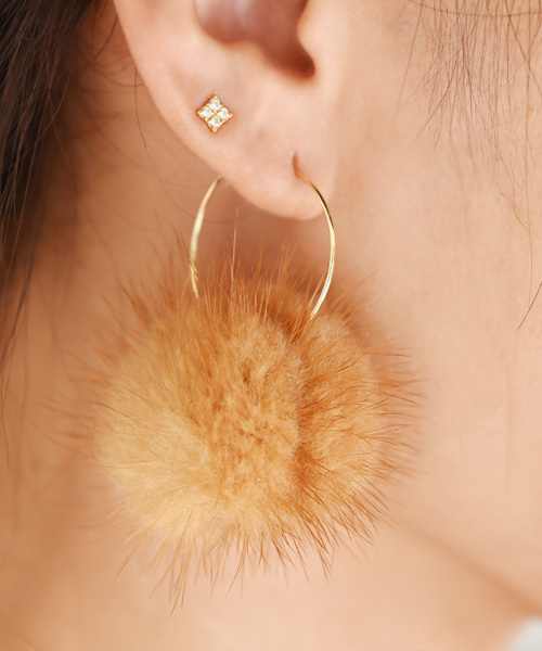 Luz Llena Ney ゴールドフープ ファーピアス Buyee An Online Proxy Shopping Service Shop At Zozotown Bot Online