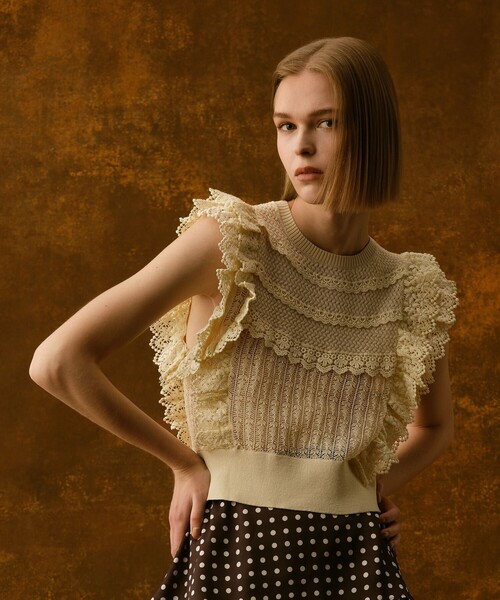 ワンピース 「LOULOU WILLOUGHBY」ブライトコールタックワンピース