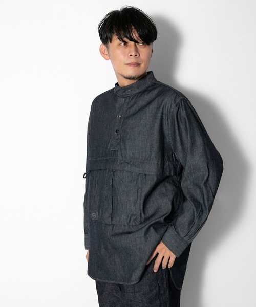 SNOW PEAK | TAKIBI Light Denim Utility Pullover - Buyee, an