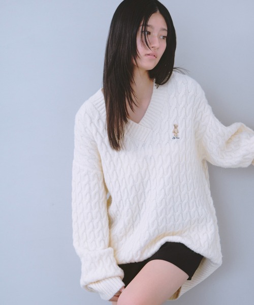 22SS knuth marf パターンニットマーメイドワンピース knuth marf / パターンニットマーメイドワンピース