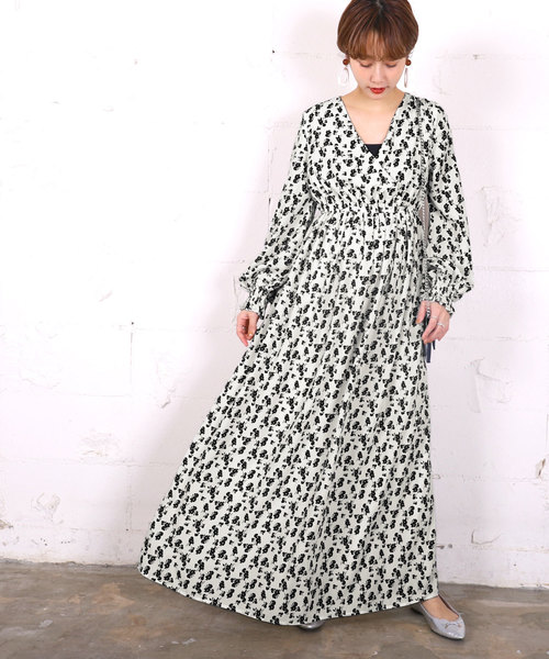 Coca シックカラー花柄カシュクールワンピース Buyee An Online Proxy Shopping Service Shop At Zozotown Bot Online