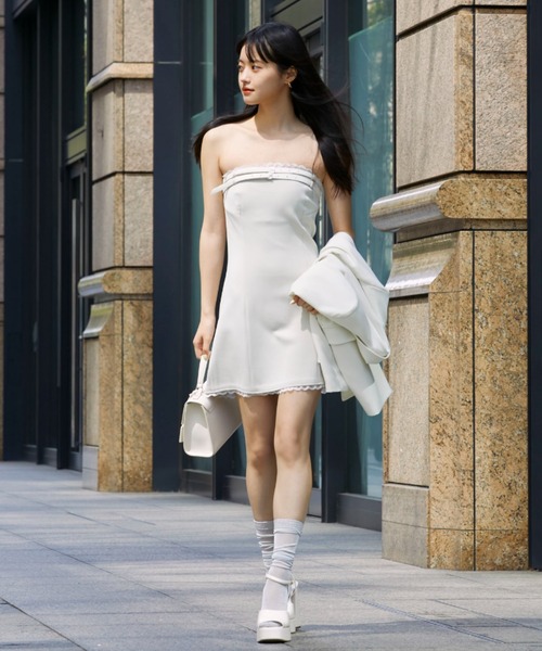 NOTREemor tulle mini dress アイボリー 【公式通販】