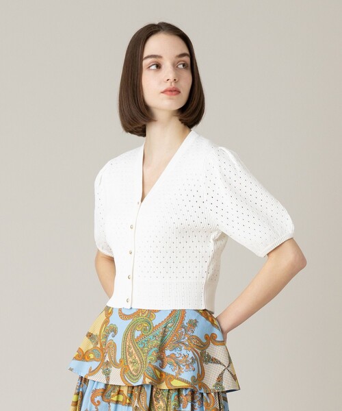 ★専用★LOULOU WILLOUGHBY フラワーレースジャガードカーディガン LOULOU WILLOUGHBY】フラワーレーシー