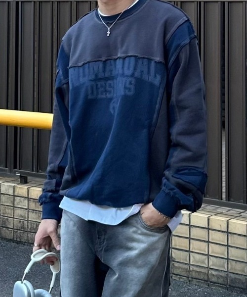 スウェット・トレーナー NOMANUAL RAW EDGE C.B SWEATSHIRTS SA147 NOMANUAL トレーナー スウェット 「NOMANUAL」RAW EDGE C.B