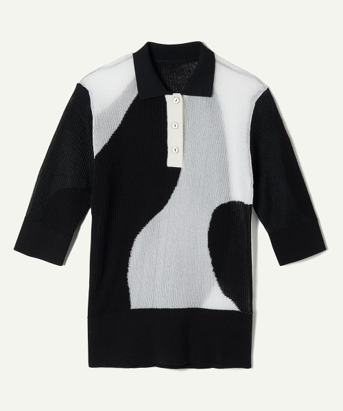 トップス leinwande Intarsia Knitted Polo LEINWANDE | Intarsia Knitted Polo - Buyee, an Online Proxy