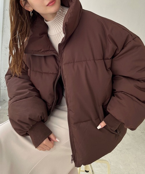 GEERA | スタンドカラーフェイクダウンジャケット - Buyee, an Online