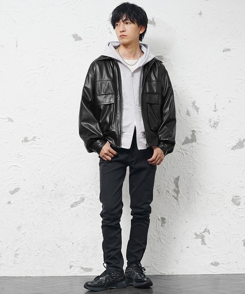 MINORITY | 【MinoriTY】シンセティックレザービッグブルゾン ショート