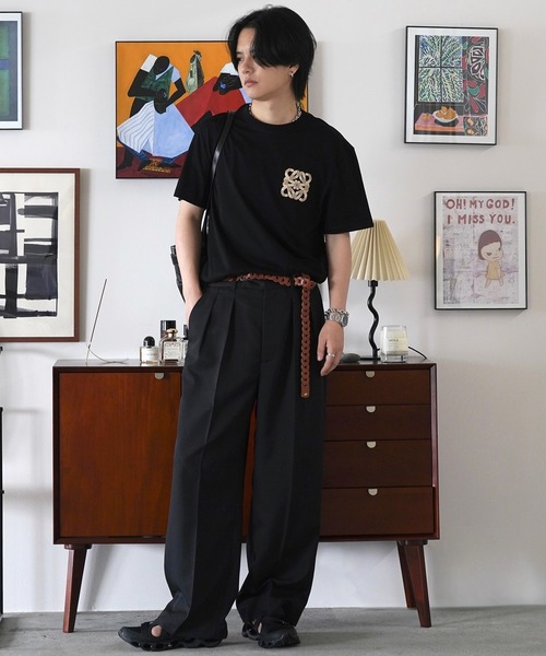 WYM LIDNM | SEMI WIDE STRAIGHT WOOLY SLACKS - Buyee, an