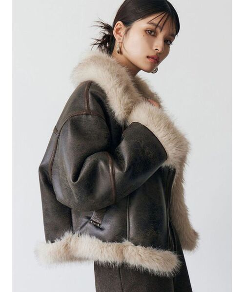 LAGUNAMOON | 【WEB限定】カールフェイクファーコート - Buyee, an