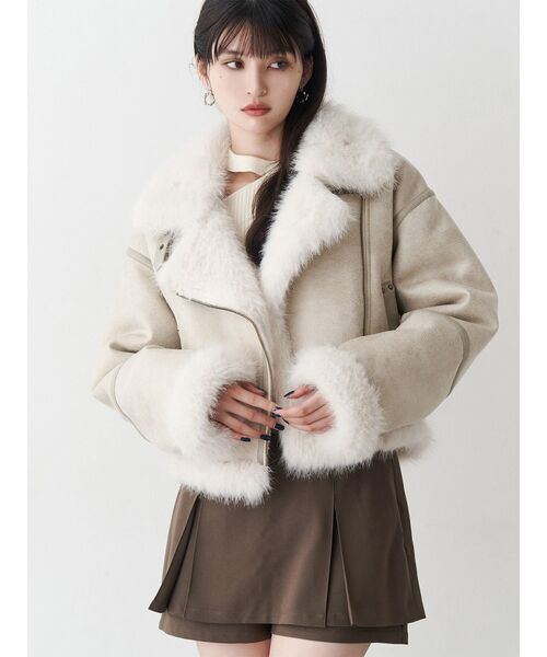 MURUAムートンジャケット ミックスファーフェイクムートン[品番：MKSW0067097]｜MURUA（ムルーア