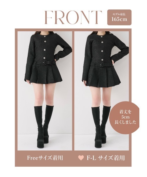 DARICH | ボックスプリーツツイードミニワンピース - Buyee, an Online