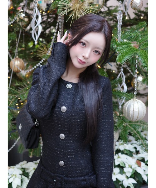 DARICH | ボックスプリーツツイードミニワンピース - Buyee, an Online