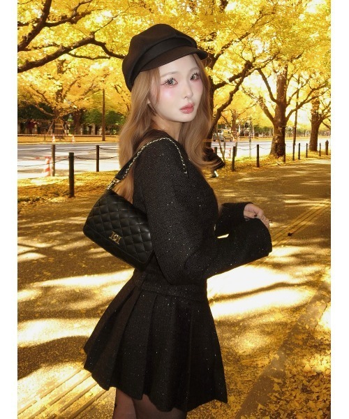 DARICH | ボックスプリーツツイードミニワンピース - Buyee, an Online