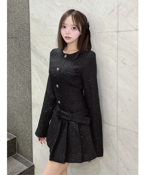 DARICH | ボックスプリーツツイードミニワンピース - Buyee, an Online