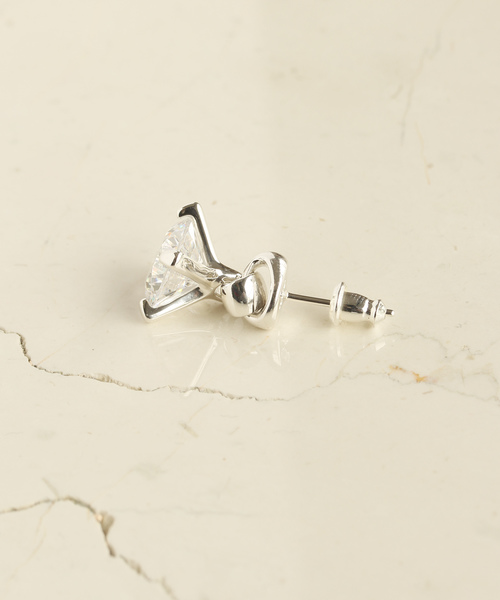 e.m. イーエム ジルコニア1粒や揺れピアス☆シルバー E.M. | SILVER5 ジルコニアゆれピアス/レディース/メンズ
