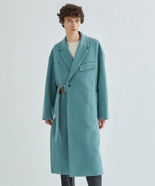 CULLNI | Lamb Wool Melton Tie Locken Coat - Buyee, an Online