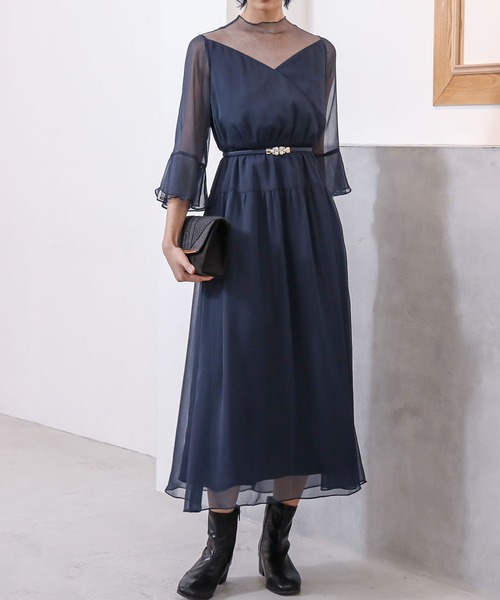 DORRY DOLL | ラメチュールシフォンドレス ワンピース - Buyee, an 