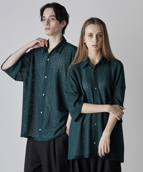 CLEL | 【CLEL】Loose Short Sleeves Lace Shirt/ルーズ 半袖レース
