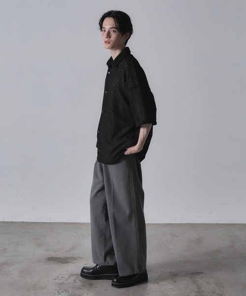 CLEL | 【CLEL】Loose Short Sleeves Lace Shirt/ルーズ 半袖レース