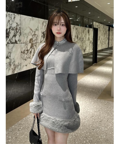 DARICH | ビジューケープニットミニワンピース - Buyee, an Online