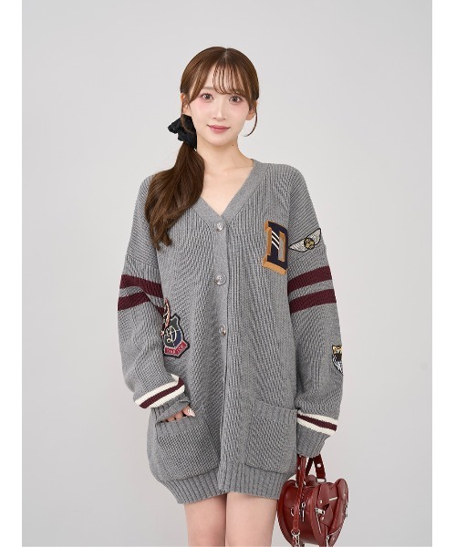 DARICH | カレッジワッペンVネックニットカーディガン - Buyee