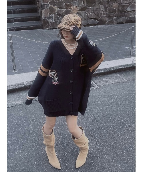 DARICH | カレッジワッペンVネックニットカーディガン - Buyee, an