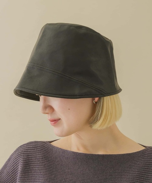 SMELLY | フロントラインフェイクレザーハット - Buyee, an