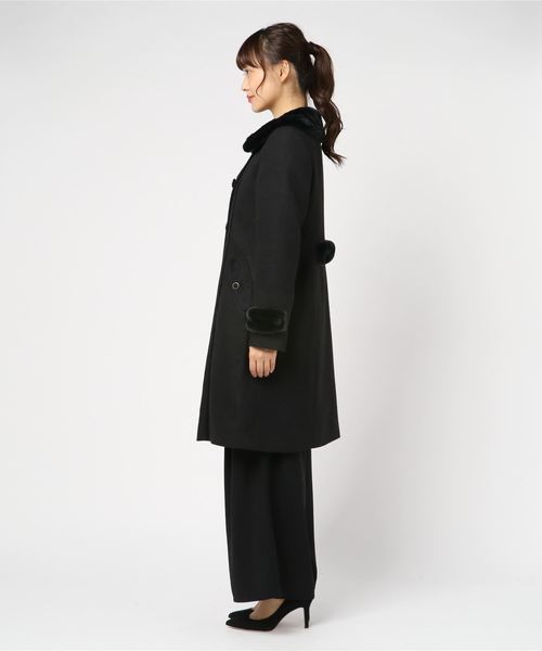 美品✨フォクシー　中綿ロングコート　Aライン　黒　38 AXES FEMME | W釦ロングコート - Buyee, an Online Proxy Shopping