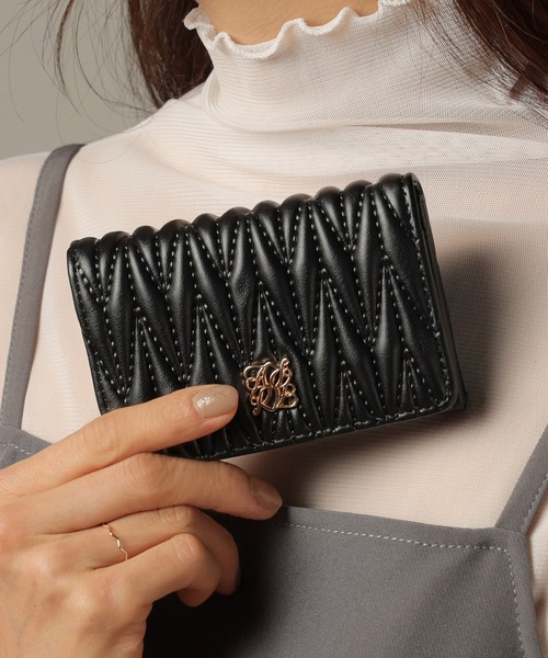カードケース・名刺入れ Printed leather card holder with shoulder strap Prada Saffiano Leather Card Holder with Shoulder Strap