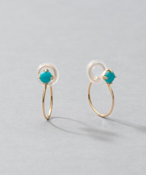 JEWEL CLOSET BY L&CO. | K10 ターコイズ イヤリング - Buyee
