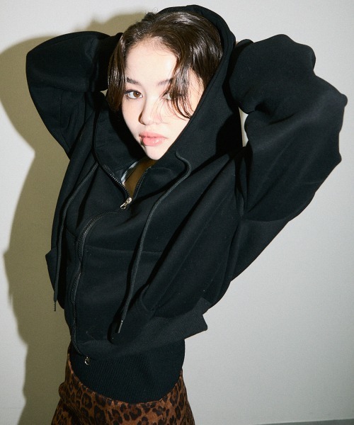 トップス double zip short hoodie Fisoew Womens Oversized Half Zip Hoodies Short Sleeve Casual