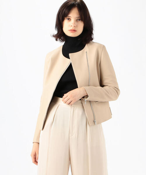 DES PRESノーカラーラムレザージャケット DES PRES レザージャケット ライダース ラムレザー ノーカラー