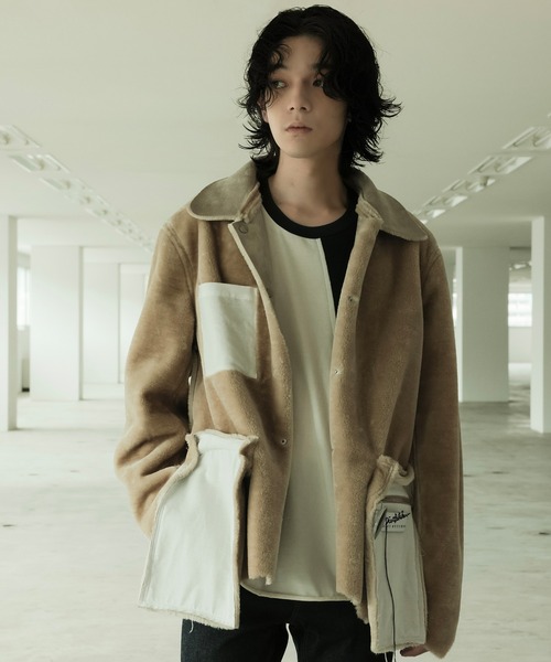 Fano Studios フェイクムートンコート コート ムートンコート スタンド