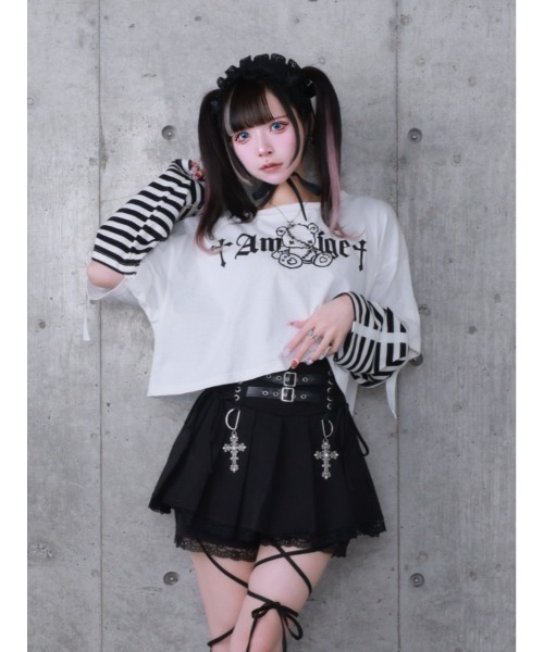 amilige スカート Amilige コルセット風フリルチェックスカート Yahoo