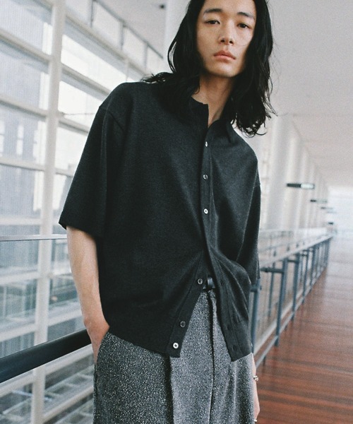 トップス WYM LIDNM T/C BASIC KNIT SHIRT CARDIGAN WYM LIDNM（ウィム バイ リドム）の「T/C BASIC KNIT SHIRT