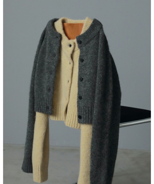 ANUKE | Melange Knit Cardigan - Buyee, an Online Proxy Shopping