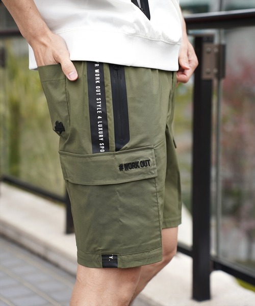 LUXE/R GOLF ストレッチ　クロスサイドライン ショートカーゴパンツ LUXE/R GOLF | (RM)【LUXE/R GOLF】ストレッチ クロス サイド