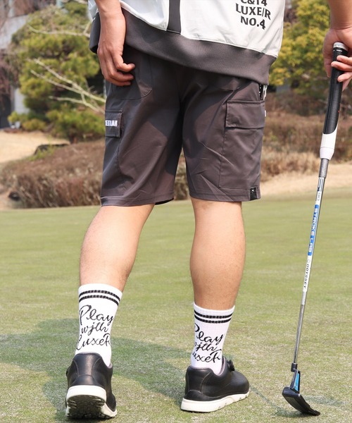 LUXE/R GOLF ストレッチ　クロスサイドライン ショートカーゴパンツ LUXE/R GOLF | (RM)【LUXE/R GOLF】ストレッチ クロス サイド