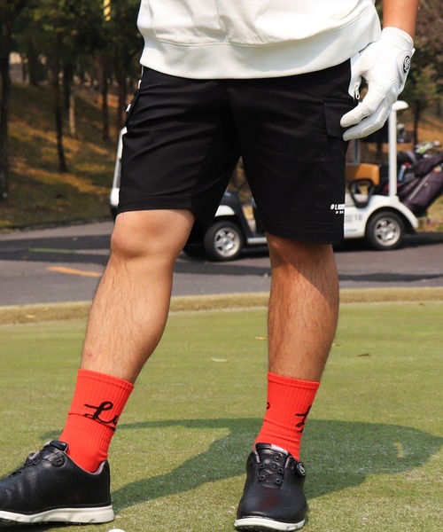 LUXE/R GOLF ストレッチ　クロスサイドライン ショートカーゴパンツ カーゴパンツ (RM)「LUXE/R GOLF」ストレッチ クロス サイド