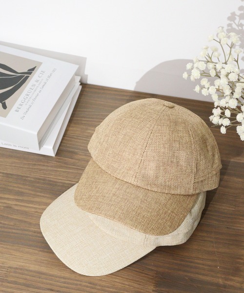 ベージュ GATHERING キャップ 調整可能 サイズ調整可】サイド刺繍キャップ（キャップ） | ITS' DEMO