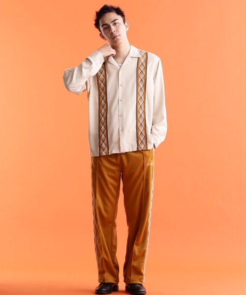 SCHOTT | Schott/ショット/LINE 2TONE LS SHIRT/ライン 2トーン